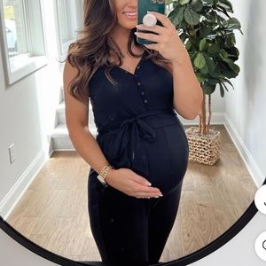 Henley Knit Jumpsuit